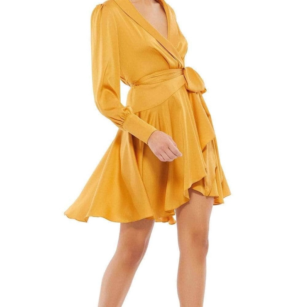 ✔️#41/26 BNWT MAC DUGGAL DRESS IN MARIGOLD #70135